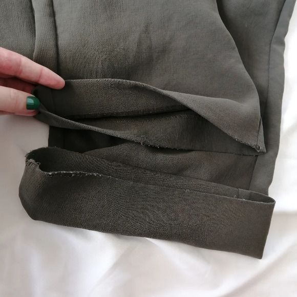 Aritzia Wilfred Strapless Wide Leg Jumpsuit Cordial Cargo Crepe Patch Pockets 2 - Picture 13 of 16